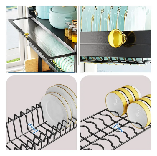 Escurridor de Platos Doble con Tapa - Más Orden e Higiene en tu Cocina