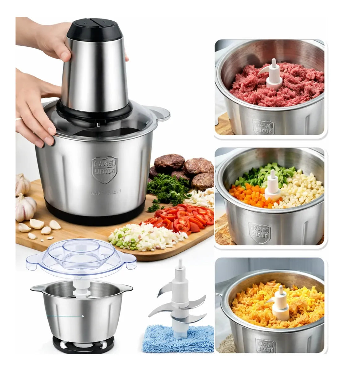 Procesador Picador de Alimentos 2L ® - ¡Pica, Muele y Tritura en Segundos!