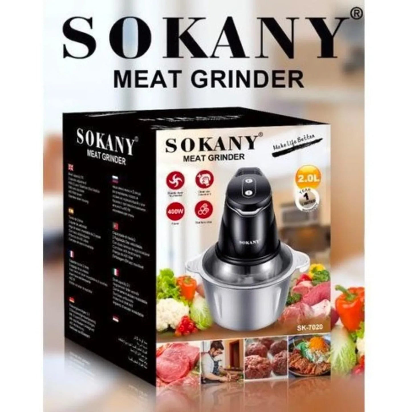 Procesador Picador de Alimentos 2L ® - ¡Pica, Muele y Tritura en Segundos!