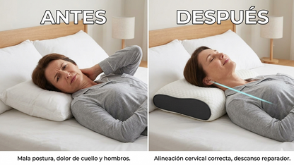 🔥Almohada Cervical que Te Ayuda a Despertar Sin Dolor