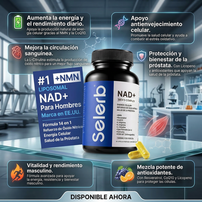 🔥 NAD+ Booster – Energía y Potencia Masculina