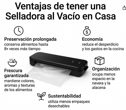 Maquina selladora al vacio + 100 bolsas - Pagas al recibir🚚